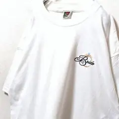 フルーツオブザルーム Bride ロゴ刺繍 Tシャツ ホワイト白 XL 古着