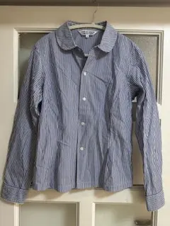 COMME des GARCONS ストライプ 丸襟 長袖シャツ Sのサムネイル