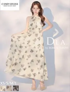 Dea. by ROBE de FLEURS トワルドジュイ柄ミディアムドレス青 - メルカリ