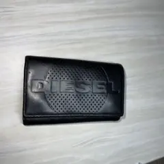 DIESEL ブラック レザー キーケース