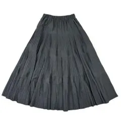 BEARDSLEY ビアズリー プリーツティアードスカート ダークグレー