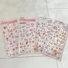 【即日発送！】　ぷにぷに　シール　うさぎ　いちご　ピンク　4枚　②