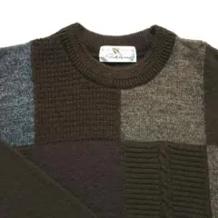 Shot Arrow 焦茶セーター M デザインニット ヴィンテージ