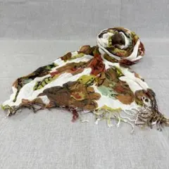 ストール スカーフ ショール 花柄 フリンジ