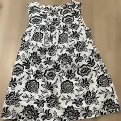 モノトーン 花柄 ノースリーブ チュニックのサムネイル