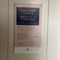 JR西日本グループ株主優待割引券　 2025.7.1〜 新品未使用