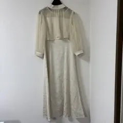 アイボリー フラワー柄 ドレスセット