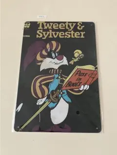 Tweety & Sylvester ブリキ看板 インテリア