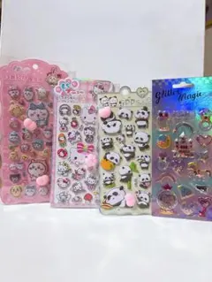 キティ ちいかわ パンダお尻シール、肉球シール&シャカシャカシール