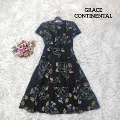 【未使用級♡5.7万円】グレースコンチネンタル　メッシュマルチフラワーワンピース