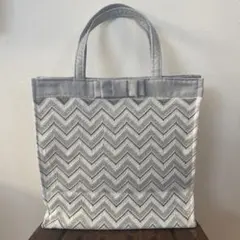 ⭐︎ハンドメイド⭐︎ フォーマル サブバッグ シルバー リボン付き♡