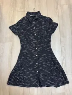 ZARA ネイビー半袖ミニワンピース