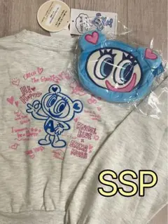 エンジェルブルー 中村くん 裏毛 刺繍 トレーナー ショルダーポーチ付き SSP