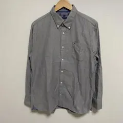 【L503】 TOMMY HILFIGER コットンツイルシャツ XL グレー