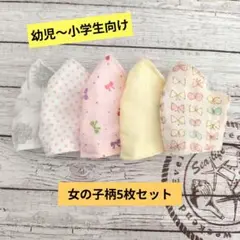 ☆限定セール☆女の子用〜ハンドメイドマスク〜女の子柄5枚セット☆