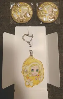 おジャ魔女どれみ ファミリーマート アクリルキーホルダー 刺繍缶バッジ