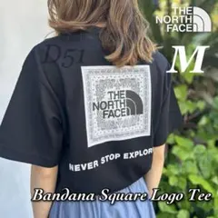 【M】★新品★ノースフェイス★バンダナスクエアロゴTシャツ★NT32446 K2