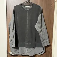 SHOO la RUE グレー レイヤードトレーナー