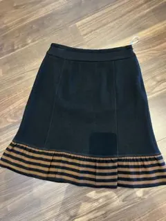 ソニアリキエル黒と茶色のストライプ スカート