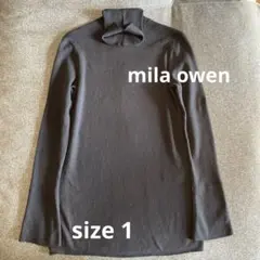 ミラオーウェン　グレー　タートルネック