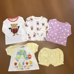 女の子まとめ売り西松屋長袖カットソー半袖パジャマ80サイズ保育園