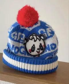 グラグラ パンダ刺繍ニット帽 青・白・赤のサムネイル