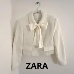 ZARA テクスチャードブレザー　リボン　ザラ