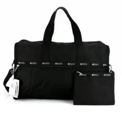 新品　LeSportsac レスポートサック　ボストンバッグ　黒のサムネイル