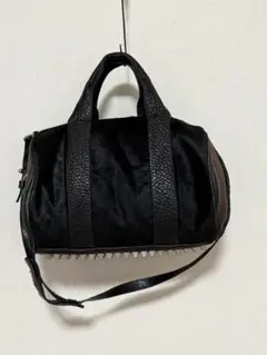 Alexander Wang クロコ型押し レザー ボストンバッグ ブラック - メルカリ