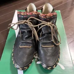 革デザインシューズスニーカー