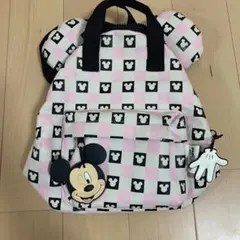Disney ミッキーマウス チェックリュック