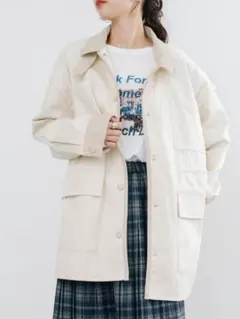 COMMRE マルチウェイ合皮パイピングジャケット