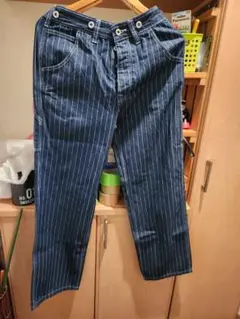 ウォバッシュ　ストライプ　デニム　パンツ　ヒッコリー M【新品·未使用】