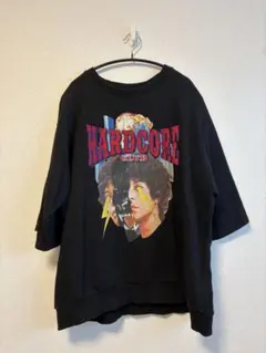 LEGENDA Tシャツ スウェット黒 ブラックビッグプリント オーバーサイズのサムネイル