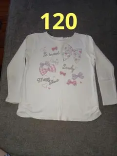 mezzo piano リボンプリント 長袖カットソー 100cm