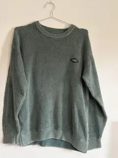BILLABONG クルーネックニット セーター グリーン Mのサムネイル