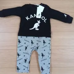 KANGOL ロンパース 80サイズ 黒/グレー