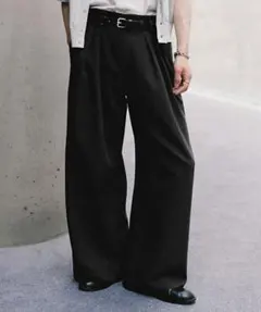 WYM/SLIGHT FLARE BAGGY SLACKS　3cm裾上