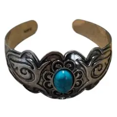 t*0様 ヴィンテージ シルバー925 インディアンジュエリー ターコイズ バン