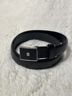 Yves Saint Laurent 本革 レザーベルト 黒YSL ユニセックスのサムネイル