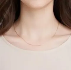 新品 スネークチェーン ネックレス 1mm サージカルステンレス ピンクゴールド