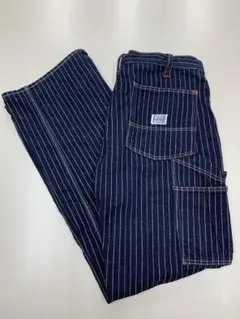 【日本製】オールドフラットヘッド デニム ウォバッシュ ワーク ペインターパンツ