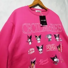 新品　おねがいマイメロディ　クロミちゃん　トレーナー　裏起毛　L　ピンク