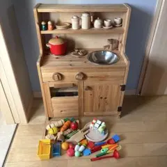 ୨୧ 木製おままごとキッチン　窓付きタイプ ୨୧ ୨୧ 木製おままごとキッチン 窓付きタイプ ୨୧ - メルカリ