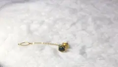 ネクタイピン　天然石グリーン付き　新品未使用