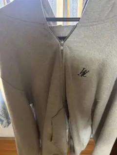 WOOALONG グレー フルジップパーカー Lサイズ