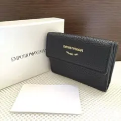 新品　エンポリオアルマーニ　三つ折り財布　ウォレット　ブラックのサムネイル