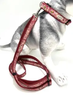 犬　首輪とショルダーリードのセット ハンドメイド