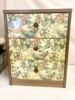 昭和レトロ 花柄　 6段チェスト 引き出し収納 タンス レトロ　収納　家具 170☆花柄 6段 小引き出し 収納ケース タンス レトロ アンティーク