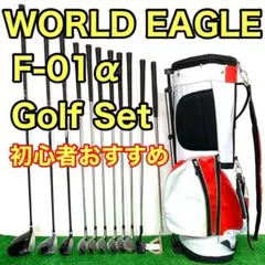 美品 World Eagle F-1α 初心者 ゴルフセット 11本 軽量 充実 WORLD EAGLE ゴルフクラブセット ワールドイーグル メンズ F-01α